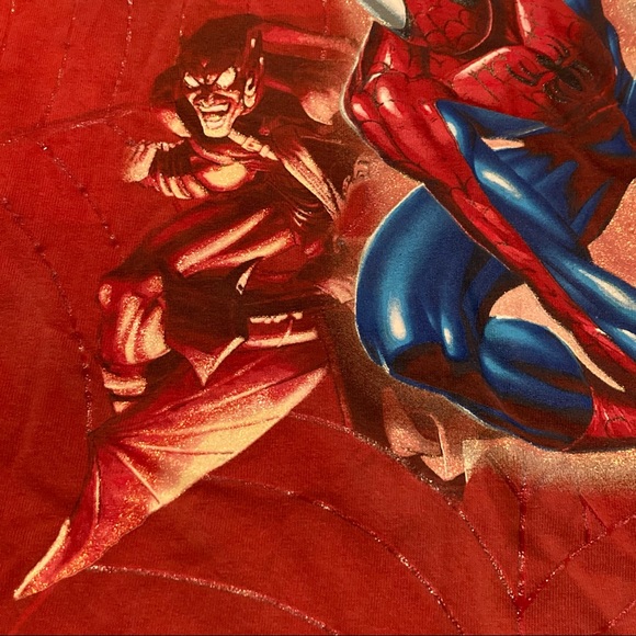 2002 Spiderman Movie Promo Shirt M Embroidered Mad Engine Marvel Tag Rare VTG - Picture 5 of 11